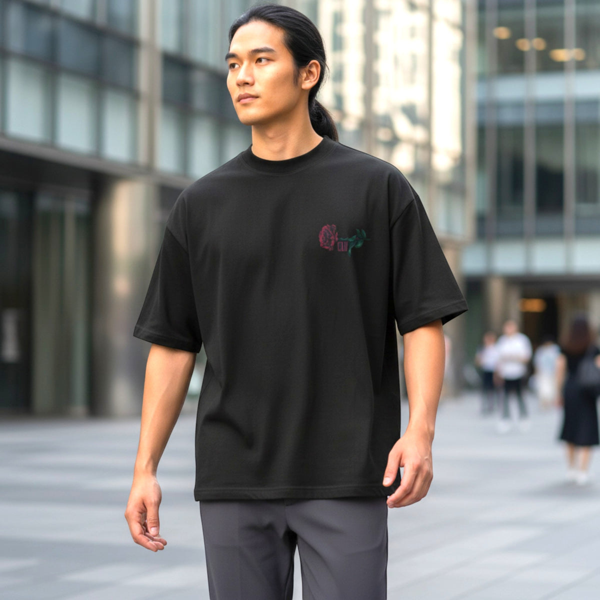 Dragosie Oversized Tee - Black